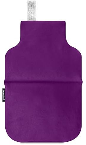Wheat Bag Microwavable Bottle Shaped Heat Pack - 35cm x 22cm (Cotton Fabric - Purple)