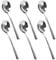 IMEEA Lot de 6 cuillères à soupe rondes de 17 cm en acier inoxydable 18/10 pour dessert et crème glacée
