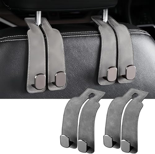 Diane 2pcs Car Headrest Hook,Purse Hook for Car Headrest Car Seat Organizer Hooks Auto Seat Hook Hangers Car Inside Accessories for Purse Umbrellas Bags (Grey)