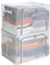 FALINGO Faltbare Aufbewahrungsboxen Faltboxen Aufbewahrungstaschen 2 Stück stabiler Metallrahmen stapelbar Reißverschlüsse seitliche Tragegriffe transparent 66 Ltr (50L x 40B x 33H cm)