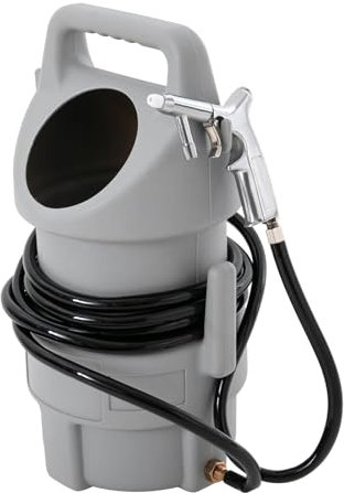 Sabbiatrice 50 LBS Sabbiatura Secchio Capacità Sabbiatrice mobile Grigio Sabbiatrice portatile Adatto per la sabbiatura e l'infiammazione di impianti di produzione macchine e attrezzature