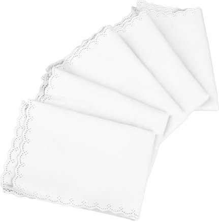 Depisuta Instrumente-Reinigungstücher, 5 Stück, Baumwoll-Geigen-Reinigungstücher, Wiederverwendbare Flöten-Rein igungstücher, universelle Gitarren-Rein igungstücher für Klavier, Bass (White)