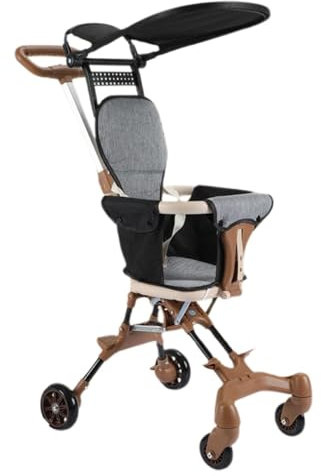 Flugzeugfreundlicher Kinderwagen | Kompakter Kinderwagen | Kinderwagen zur Aufbewahrung im Kofferraum | Kleinkinderwagen mit Baldachin | Faltbarer Kinderwagen | Ultraleicht & abnehmbares Baldachin für