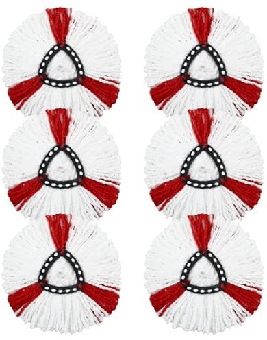6 Piezas Cabezas de Fregona Repuesto para Vileda,Compatibles con Vileda EasyWring y Turbo 2 en 1,Repuesto para Fregona Microfibra de Recambio,Adecuado para diferentes tipos de suelo, fácil de limpiar