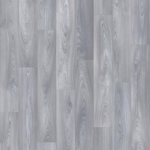 VINYL FLOORING UK Prime Oak 949D Grey Wood Effect Anti-Slip Vinyl Flooring For Kitchen, Bathroom, 2.6mm Thick Textile Backed Vinyl Sheet-5m(16'4) X 4m(13'1)-20m²