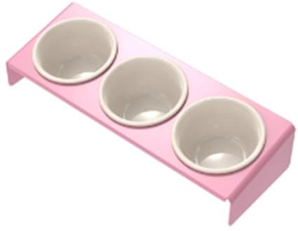 SPXTOM Cuenco Elevado for Mascotas, de cerámica, antivómito y Apto for Bigotes, Plato for Perros, Platos for Gatos for Comida y Agua, Apto for lavavajillas(Pink)