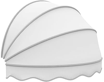 Toldo plegable para balcón, protección UV, para puertas y ventanas, 60 cm, color blanco, protección solar y lluvia, diseño elegante en forma de abanico, ideal para uso en exteriores