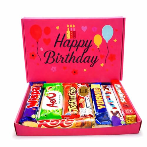 Women's Birthday Gifts – Chocolate Lovers Selection Box | Letterbox Treat Box | 8 Chocolate Bars