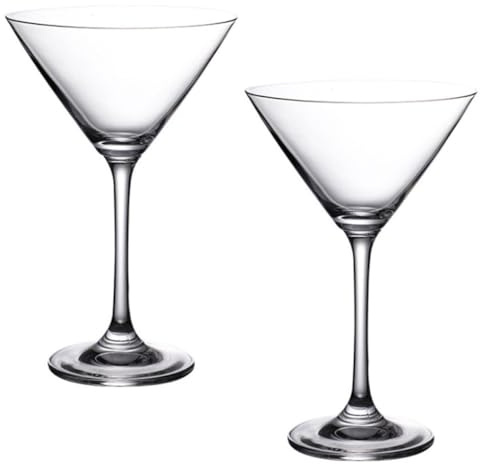 Kichvoe 2 Stück Bicchieri da Cocktail Martini in Vetro Trasparente