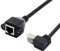 chenyang Netzwerk-Verlängerungskabel um 90 Grad abgewinkelt 30cm STP UTP Kategorie-5e-Stecker auf Buchse Schalttafelausschnitt für LAN Ethernet Netzwerk