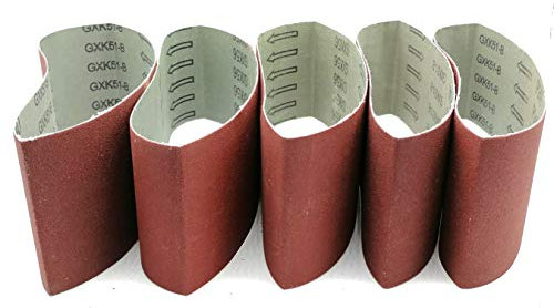 3 Inch x 21 Inch Sanding Belts, 320/400/600/800/1000 Grits, Belt Sander Tool for Woodworking, Metal Polishing, 5 Pack Aluminum Oxide Sanding Belt