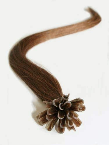 Remy Keratin Bond Hair Extensions Prebond Nail U Tip Light Brown #6 All Lengths (18)