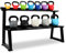 MSPORTS Kettlebell Rack - 2 Ebenen, für 14 Kugelhanteln, Schwarz, Stahl