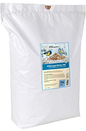 VOSS.garden 15kg Wildvogel Winter-Mix Streufutter Vogelfuttermischung für Vogelhaus und Futterstation