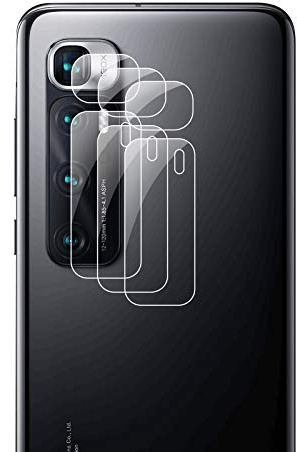 Zidwzidwei Kamera Stücke Schutzfolie für Xiaomi Mi 10 Ultra, Kratzfester, Blasenfrei, 9 Härte HD Transparenz Kamera Objektiv Tempered Glass Displayschutzfolie für Xiaomi Mi 10 Ultra [3 Stück]
