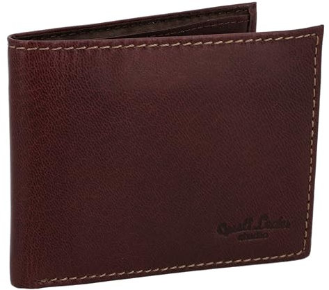 Gusti Geldbörse Leder-Jörg Portemonnaie Brieftasche Geldbeutel Herren Leder (Dunkelbraun)