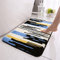 Badezimmermatte Weicher Saugfähig Badezimmerteppich, Treer Mikrofaser Beflockung Badematten Antirutsch Badvorleger Duschteppich Waschbar Badteppich für Badezimmer (Blau,50*80cm)