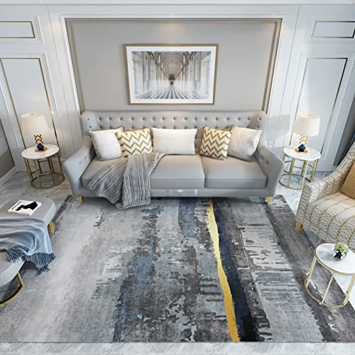 Tzvpsu Rug bedroom accessories Grey Black Yellow Ink Design Washable Carpet,bedroom carpets for bedrooms 80x160cm