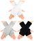 Bencailor 3 Paar Damen Fingerlose Handschuhe Winter Thermo Gestrickt Pulswärmer Daumenloch Warme Fäustlinge (Schwarz, Weiß, Hellgrau)
