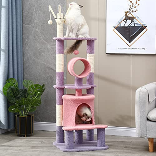 Katzenbaum Kratzturm Eigentumswohnung Möbel Kratzbaum Katzen Springspielzeug Spielhaus Katzen Schlafbett Katzenhaus Kletterspielzeug (Color : Black-JoJo+apos;s Bizarre Adventure1)