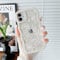 XIZYO Clear Rose Case for iPhone 12/12 Pro 6.1 Inch, Cute Flower Floral Pattern Curly Wave Frame Aesthetic Phone Case, Transparent Soft TPU Luxury Slim Shockproof Protective Cover, White