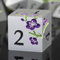 Flower Silver Metal Dice, DNDND 7 PCS Heavy Metallic D&D Dice Set with Grogeous Gift Case for Dungeons and Dragon Tabletop Game (Matte Silver with Purple Flower)