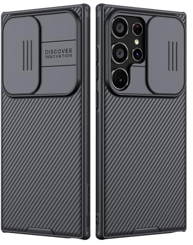 Nillkin für Samsung Galaxy S24 Ultra Hülle, CamShield Pro S24 Ultra Handyhülle mit Kameraschutz Ultra Dünn Premium Bumper Hybrid Schutzhülle für Galaxy S24 Ultra 5G Case (Schwarz)