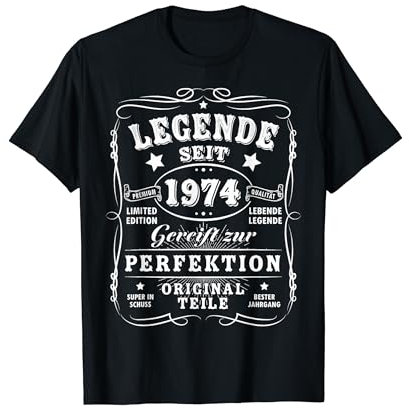 1974 Geburtstag Mann 50 Dekoration Lustig 50er 50 Geburtstag T-Shirt