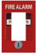 LOLREAI Custom Personalized Wall Plate Decorative Light Switch Cover Red Fire Alarm Fun Novelty Gift Single Rocker Switchplate 1 Gang Outlet Covers Decora Light Switch Plate for Home Office Decor