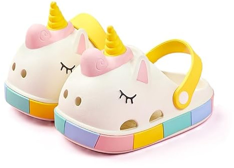 Sandali Unicorno. Ciabatte Piscina Antiscivolo. Pantofole estive. Zoccoli Sabot Impermeabili (Sabot Panna, Sistema Taglie Calzature EU, Bimbo (0-5 Anni), Numero (Range), Media, 29, 30)