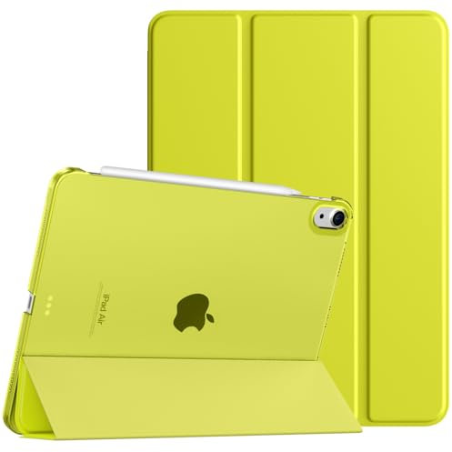 TiMOVO Cover Custodia per iPad Air 11 Pollici (M3/M2-2025/2024), iPad Air 5a/4a Generazione(2022/2020) 10,9 Pollici, Ultra Sottile Leggero Semi-Trasparente Rigido Cover, Lime Cyber