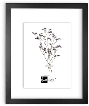 Bildershop-24 Doppelglas - Doppelverglasung Rahmen Doppelglasrahmen Bilderrahmen Monza Schwarz (matt) mit Acrylglas 40x60 cm wählbare Größen