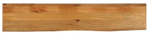 vidaXL Tischplatte, Holzplatte mit Baumkante, Massivholzplatte für Esstisch Couchtisch, Ersatztischplatte, 180x40x3,8cm Massivholz Mango