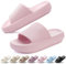 BAXIWUY Claquettes Femme Chaussons Hommes Pantoufles de Douche Antidérapant Léger Semelle Épaisse Amorti Soft Tongs Sandales Confortable Piscine Plage Maison Sliders Rose, 39-40 EU