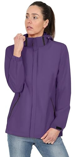 Blu Apparel Veste imperméable pour femme avec doublure en maille respirante coupe-vent, violet, 40