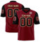 Personalisiert American Football Trikot,Herren-Sport-T-Shirt,Personalisierbar oder Blanko,Personalisierte Spieltrikots mit Name Nummer Logo für Kinder Erwachsene,Wine