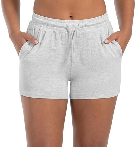 SMILODOX Shorts Damen Dalia, Kurze Hose im Regular Fit, Sporthose mit Kordelzug & Eingrifftaschen, Sport Shorts bequem & vielseitig, Sportshort ideal für Freizeit, Sport, Yoga & Pilates