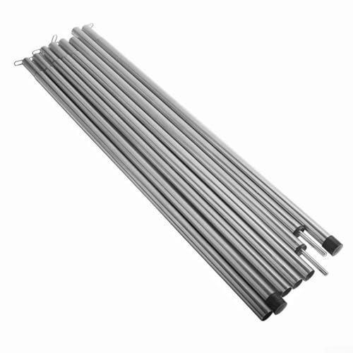 2m Iron Canopy Support Rods, Adjustable Canopy Poles 2PCS Set, Sturdy Iron Supports For Outdoor Use for Outdoor Camping Hiking(Silver)