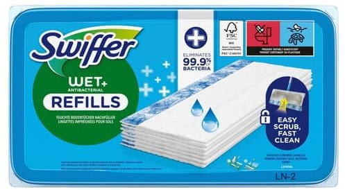 Swiffer Lot de 20 recharges pour serpillère humide avec fraîcheur agrumes