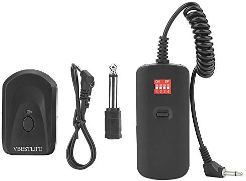 Zerodis Photography Strobe Flash Trigger Set,DC-16 16 Channel 30m Range 433Mhz 1/250s Sync Speed Wireless Studio Transmitter Receiver with 3.5mm to 6.35mm Adapter for Camera