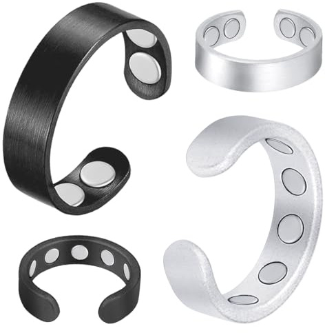 Cigmag Magnetring Damen Starke Magnete Reiner Kupferring Verstellbar | 2 Stück, 3500 Gauss, inklusive Geschenkbox