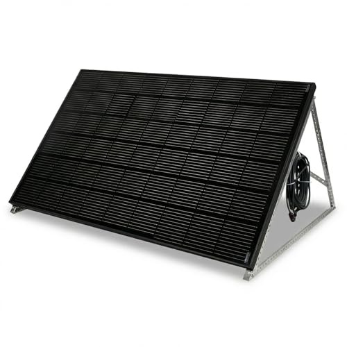 Balkonkraftwerk 300W Plug & Play Stecker-Solaranlage | 320W Solarmodul monokristallin, 315W Wechselrichter | Für Balkon, Terrasse & Garten | mit Aufsteller | BaSBa SSG300Q