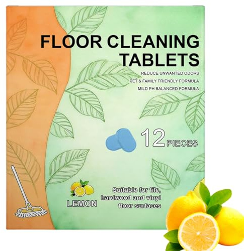 Floor Cleaning Tablets for Mopping, Multi-Surface Hard Floor Cleaner Pods for Wood, Tile & Marble, Quick Dry No Residue, Fresh Lemon Scent, Compatible with Robot Mops & Wet/Dry Vacuums (1pcs)