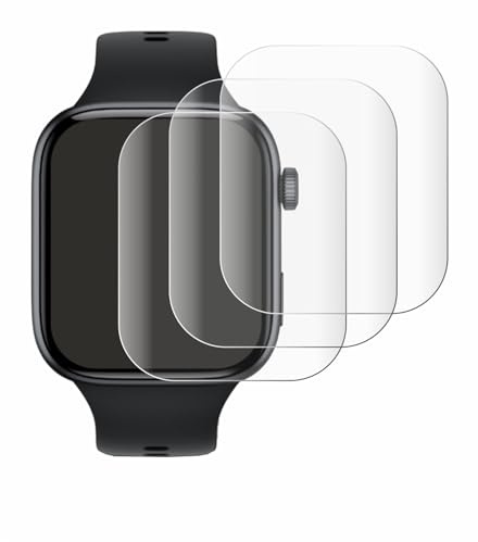 Savvies 4 Stück Full-Screen Schutzfolie für Honor Watch X5i Full-Cover Displayschutz-Folie, 3D Curved, Transparent, Anti-Fingerabdruck