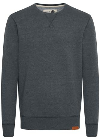 Solid Trip Felpa Maglione Pullover da Uomo con Girocollo Fodera in Pile, Taglia:L, Colore:Dark Grey Melange (8288)