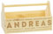 LAUBLUST Große Werkzeugkiste Motiv Gratulation - Personalisiert mit Individueller Wunsch-Gravur - 34x18x20cm, Natur | Geschenkkiste - Geschenk-Verpackung | Aufbewahrungskiste | Flaschen-Korb FSC®