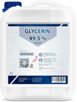 Glycerin flüssig 99,5%, pflanzlich 5 l | Glyzerin, Nebelfluid, Seifenbasis