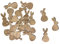 Oblique Unique® Holz Konfetti Hasen Häschen Streu Deko Tischdeko Streuteile Dekoration aus Echtholz für Ostern oder zum Basteln (Natur)
