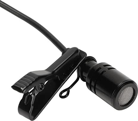 Pince à Revers Lavalier Filaire Professionnelle sur Microphone, Microphone à Revers Lavalier pour Guitares Saxophones Trompettes Violons