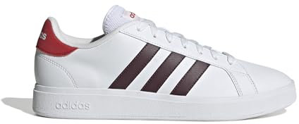 adidas Herren Grand Court Base 2.0 Shoes, Cloud White/Maroon/Better Scarlet, 40 EU